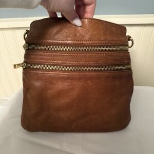 RE:DESIGNED Denmark Crossbody Emilia Big Soft Leather Walnut Brown Bag Purse